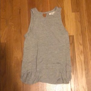 Madewell gray tank with layered bottom